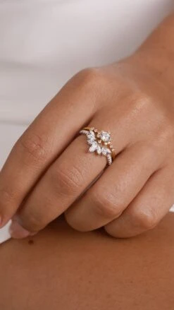 Suriya Ring Jacket White Gold Plated -Lustre Jewelry Shop Suriya Ring Jacket White Gold Plated 9009DS2