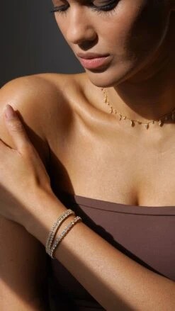 Ramy Necklace 18K Gold Vermeil -Lustre Jewelry Shop TENNIS BRACELET YELLOW GOLD DJ8S