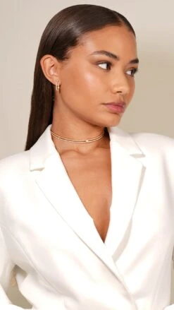 Thela Choker Necklace 18K Gold Vermeil 17 Thela Choker Necklace 18K Gold Vermeil -Lustre Jewelry Shop THELA CHOKER NECKLACE 18K GOLD VERMEIL MYLA 98S