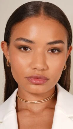 Thela Choker Necklace 18K Gold Vermeil 18 Thela Choker Necklace 18K Gold Vermeil -Lustre Jewelry Shop THELA CHOKER NECKLACE 18K GOLD VERMEIL MYLA KJKA