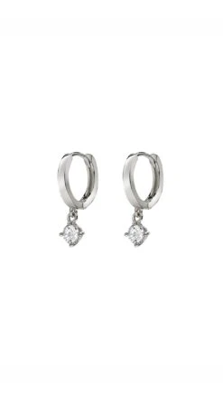 Tilda Hoops White Gold Plated -Lustre Jewelry Shop TILDA 878SK