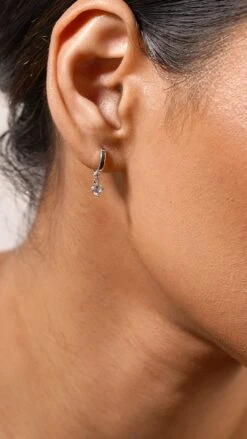 Tilda Hoops White Gold Plated -Lustre Jewelry Shop TILDA HOOPS WHITE GOLD PLATED UDIS