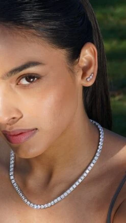 Toluda Ear Climber White Gold Plated -Lustre Jewelry Shop TOLUDA 9S9S9J 89DS