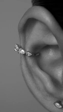 Toluda Cuff White Gold Plated -Lustre Jewelry Shop TOLUDA CUFF 98DJKS