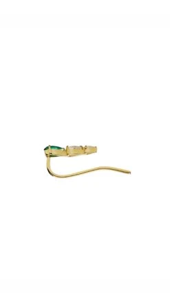 Toluda Ear Climber Emerald Gold Vermeil 26 Toluda Ear Climber Emerald Gold Vermeil -Lustre Jewelry Shop TOLUDA GREEN 99S9S