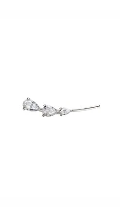 Toluda Ear Climber White Gold Plated -Lustre Jewelry Shop TOLUDA S9S9KSK