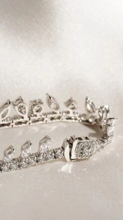 Taini Bracelet White Gold Plated -Lustre Jewelry Shop Taini Bracelet White Gold Plated OIS8D9S