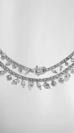 Taini Necklace White Gold Plated 18 Taini Necklace White Gold Plated -Lustre Jewelry Shop Taini Necklace White Gold Plated 98DSDKDS