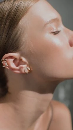 Telma Earring 18K Gold Vermeil -Lustre Jewelry Shop Telma Earring Gold Vermeil 898SSJ