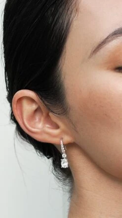 Thea Drop Oval White Gold Plated -Lustre Jewelry Shop TheaDropOvalSilverJMXA