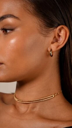 Thela Choker Necklace 18K Gold Vermeil 19 Thela Choker Necklace 18K Gold Vermeil -Lustre Jewelry Shop Thela Choker Necklace 18K Gold Vermeil HERA KJ88S