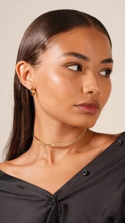 Hera Hoops Nude 18K Gold Vermeil -Lustre Jewelry Shop Thela Choker Necklace White Gold Plated HERA KJDJK9