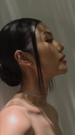 Valda Ear Bar Silver -Lustre Jewelry Shop ThelaChokerNecklaceSilver38232 abcc7592 295a 4f64 91eb dfc8359821e0