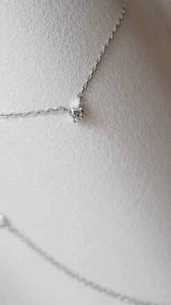 Thiya Necklace White Gold Plated -Lustre Jewelry Shop Thiya Necklace White Gold Plated 89KS