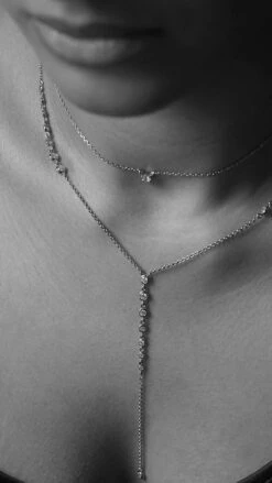 Thiya Necklace White Gold Plated -Lustre Jewelry Shop Thiya Necklace White Gold Plated iod