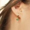 Tilda Hoops Emerald 18K Gold Vermeil -Lustre Jewelry Shop Tilda Hoop Emerald Gold Vermeil 87873811