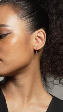 Tilda Hoops Morganite 18K Gold Vermeil -Lustre Jewelry Shop Tilda Hoop Morganite Gold Vermeil 3238383