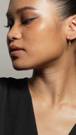 Tilda Hoops Morganite 18K Gold Vermeil -Lustre Jewelry Shop Tilda Hoop Morganite Gold Vermeil 44332