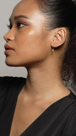 Tilda Hoops Morganite 18K Gold Vermeil -Lustre Jewelry Shop Tilda Hoop Morganite Gold Vermeil 77332