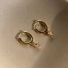Tilda Hoops Morganite 18K Gold Vermeil -Lustre Jewelry Shop TildaHoops MO 1