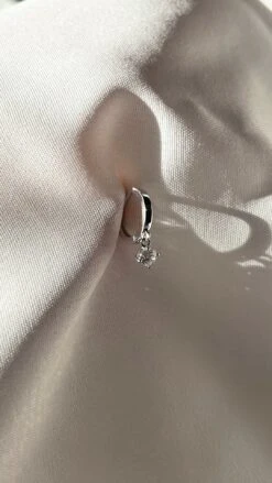 Tilda Hoops White Gold Plated -Lustre Jewelry Shop TildaHoops WG