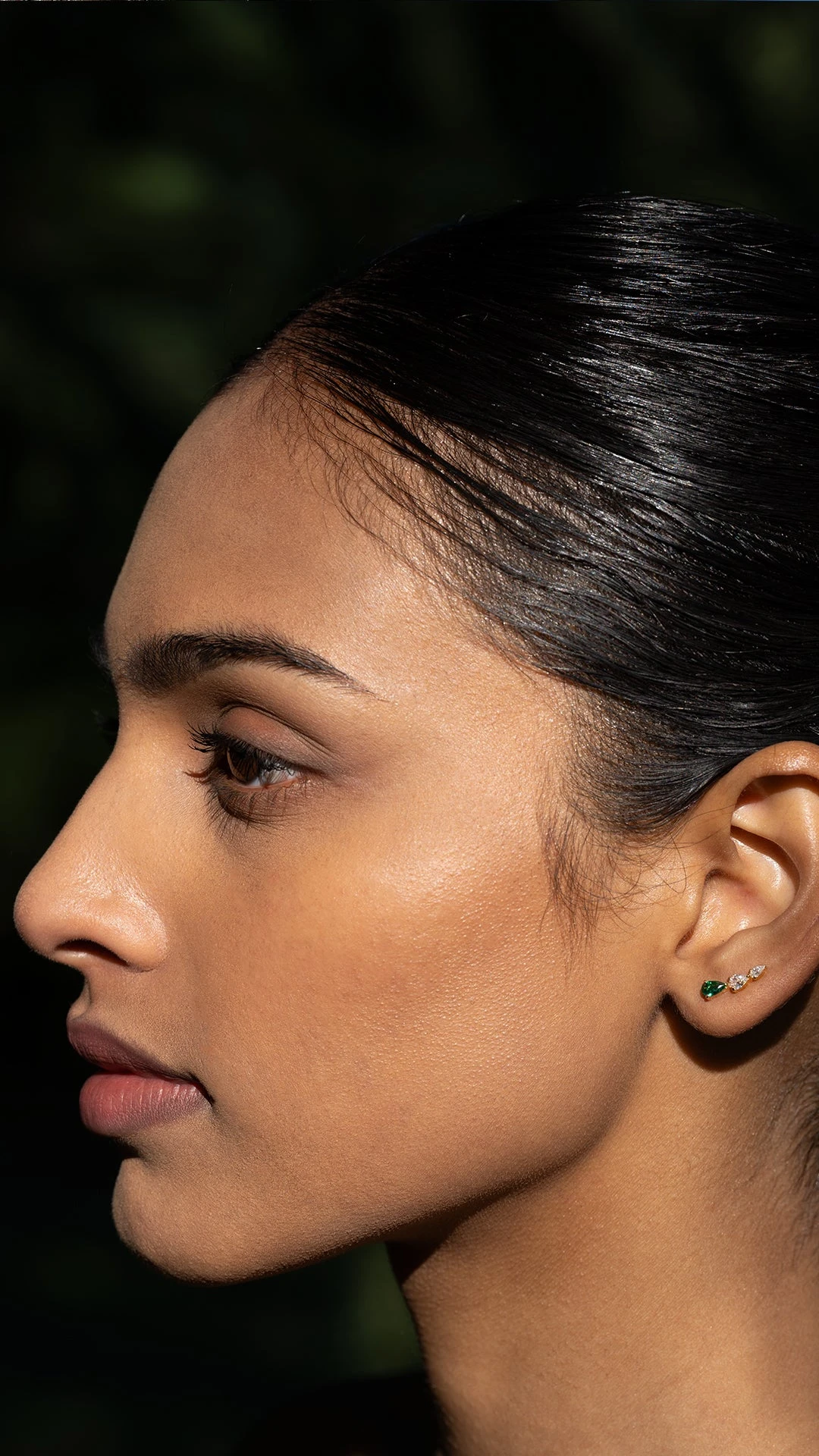 Toluda Ear Climber Emerald Gold Vermeil 5 Toluda Ear Climber Emerald Gold Vermeil - Image 3