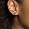 Toluda Ear Climber Emerald Gold Vermeil -Lustre Jewelry Shop Toluda Ear Climber Emerald Gold Vermeil777332