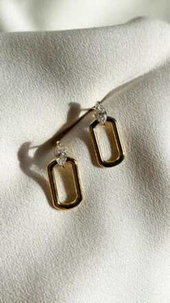 Tori Earrings 18K Gold Vermeil -Lustre Jewelry Shop ToriEarrings YG Still3