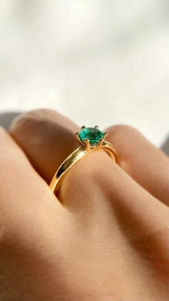 Trudie Ring 0.50ct 18K Yellow Gold Emerald