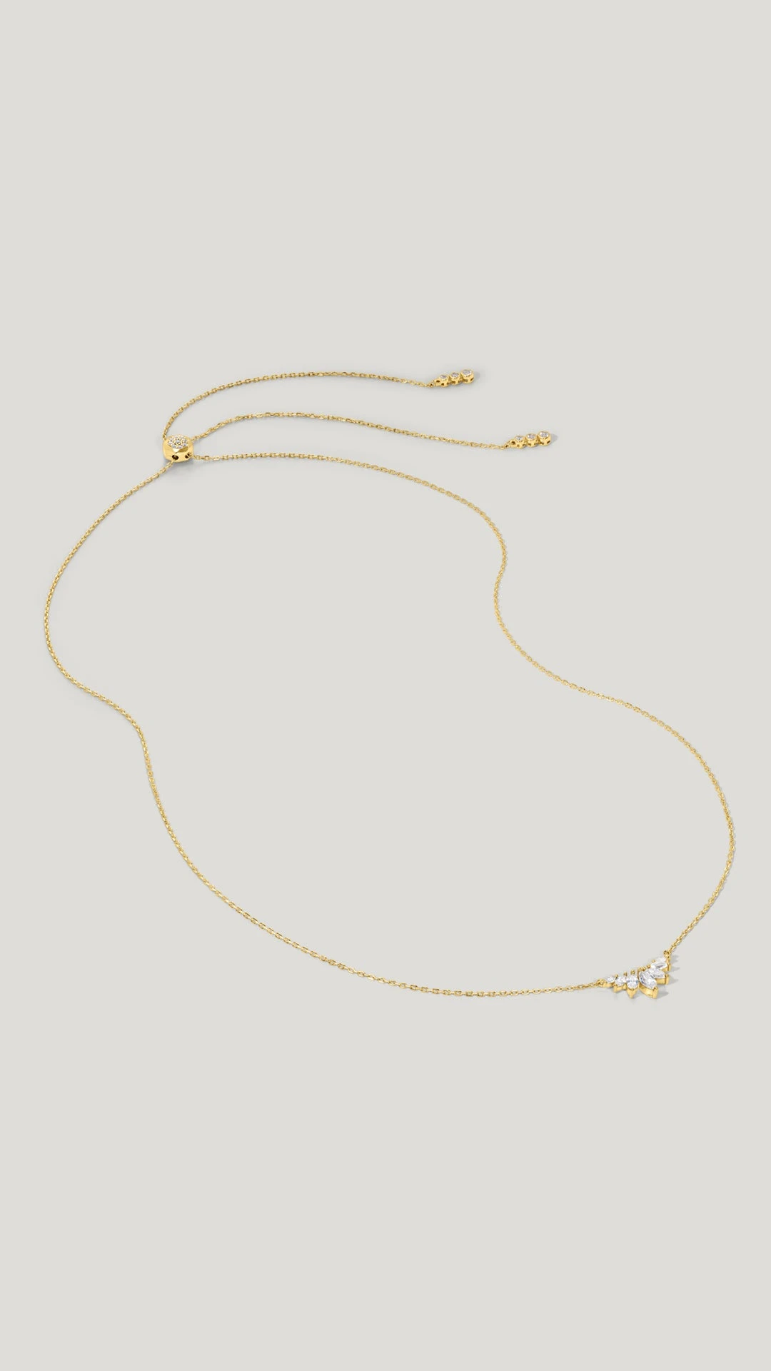 Tulisa Marquise Necklace 18K Gold Vermeil 4 Tulisa Marquise Necklace 18K Gold Vermeil - Image 2
