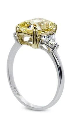Alma Canary Radiant Ring 9K White Gold -Lustre Jewelry Shop UntiqqqtDdTGflssed 1