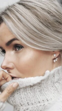 Navis Ear Jackets White Gold Plated -Lustre Jewelry Shop UntiqqqtdXflssed 1