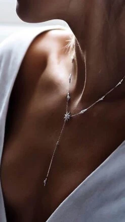 Mimosa Necklace White Gold Plated 22 Mimosa Necklace White Gold Plated -Lustre Jewelry Shop UntiqqqtdfSlssed 1