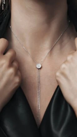 Gala Necklace White Gold Plated -Lustre Jewelry Shop Untitlsssed 1