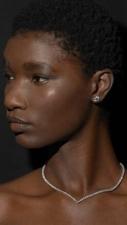 Fawn Martini Studs 9K White Gold -Lustre Jewelry Shop Vee Line Necklace KLIO98A 19fa68eb 36ca 4d2f b085 f5271d798e3b