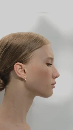 Front Row Ear Jacket White Gold Plated -Lustre Jewelry Shop VictoriaStudsGoldVermeil