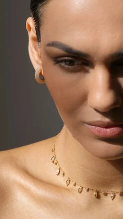 Ramy Necklace 18K Gold Vermeil -Lustre Jewelry Shop WALDEN HOOPS 18K GOLD VERMEIL RAMY SSAAQ