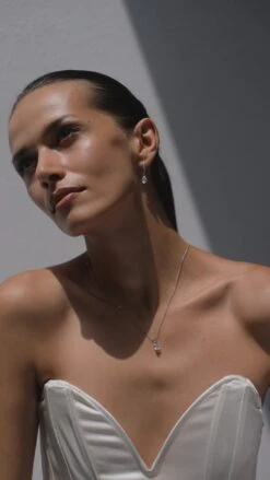 Walton Pear Microset Hoops In White Gold -Lustre Jewelry Shop WALTON PEAR MICROSET HOOPS IN WHITE GOLD 8dd8sllls