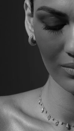 Walden Hoops White Gold Plated -Lustre Jewelry Shop Walden Hoops White Gold Plated 89KUJS