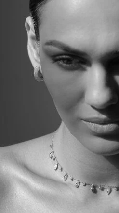 Walden Hoops White Gold Plated -Lustre Jewelry Shop Walden Hoops White Gold Plated 98ISUK