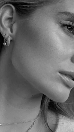 Walden Hoops White Gold Plated -Lustre Jewelry Shop Walden Hoops White Gold Plated 98ius