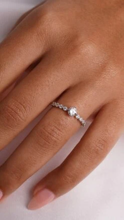 Wallis Ring White Gold Plated -Lustre Jewelry Shop Wallis Ring White Gold Plated 90OIDLKS