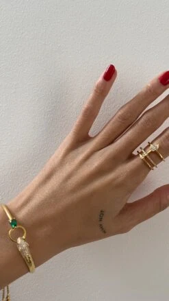 Zahra Ring 18K Gold Vermeil -Lustre Jewelry Shop ZAHRA RING AND MAUMAU BRACELET 222121