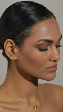 Deniz Cuff 18K Gold Vermeil -Lustre Jewelry Shop ZETA BABY HOOP DENIZ 99DSS