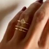 Zahra Ring 18K Gold Vermeil -Lustre Jewelry Shop Zahraring YG LS1