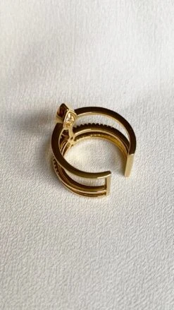 Zahra Ring 18K Gold Vermeil -Lustre Jewelry Shop Zahraring YG Still2