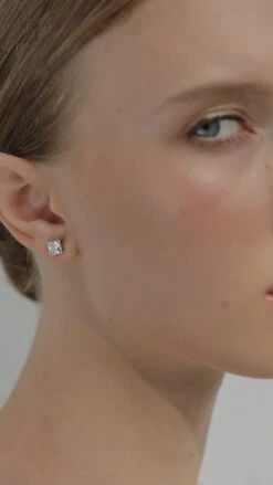 Zara Princess Martini Studs White Gold -Lustre Jewelry Shop ZaraPrincessMartiniStudsWhiteGold