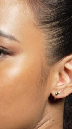 Zeta Studs Emerald 18K Gold Vermeil -Lustre Jewelry Shop Zeta Studs Emerald Gold Vermeil 878722