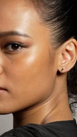 Zeta Studs Emerald 18K Gold Vermeil -Lustre Jewelry Shop Zeta Studs Emerald Gold Vermeil 9989821