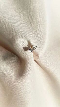 Zeta Studs White Gold Plated -Lustre Jewelry Shop Zetastud WG